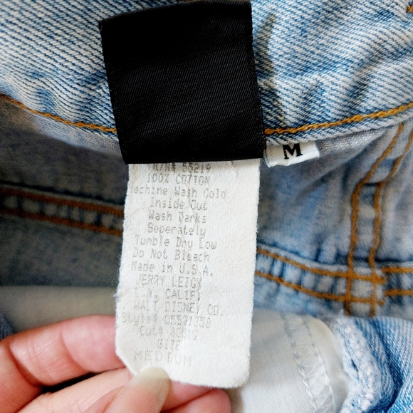 Y2k 90s Jerry Leigh Minnie Mouse Denim "Mom" Shorts size Medium Disney Vintage - Picture 10 of 11